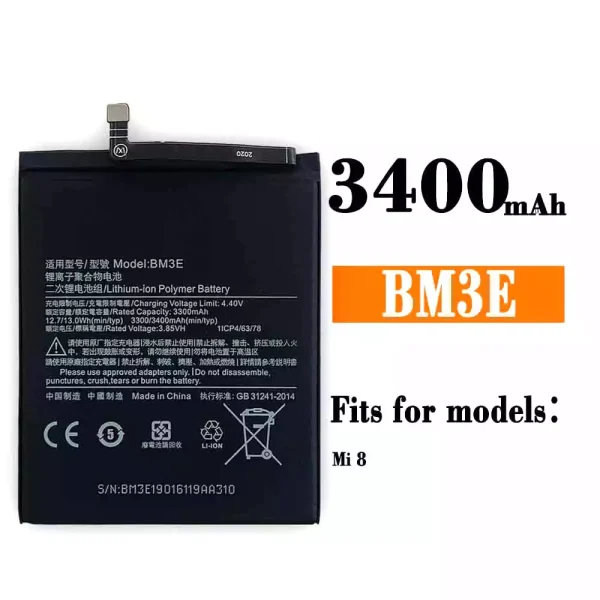 Original new battery BM3E for Xiaomi Mi 8