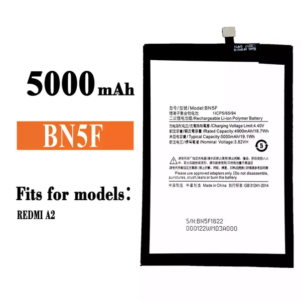Original new battery BN5F for Xiaomi redmi A2