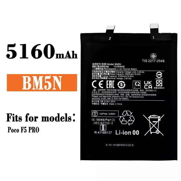 Original new battery BM5N for Xiaomi POCO F5 PRO