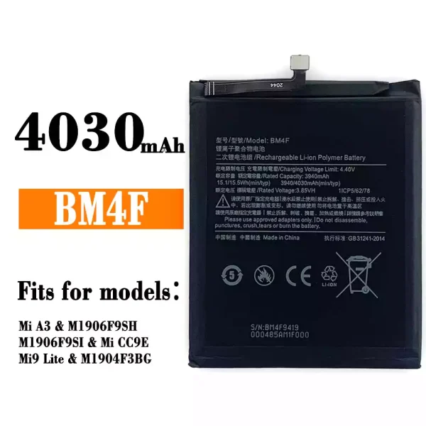 Original new battery BM4F for Xiaomi Mi A3 / Mi 9 Lite