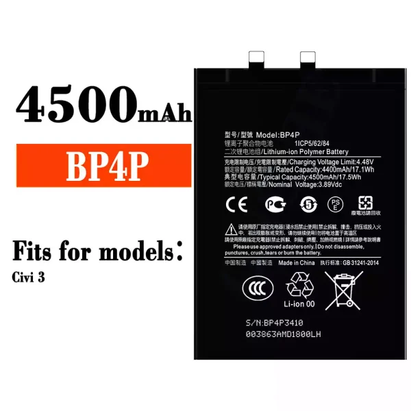 Original new battery BP4P for Xiaomi Civi 3
