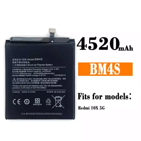 Original new battery BM4S for Xiaomi redmi 10X 5G