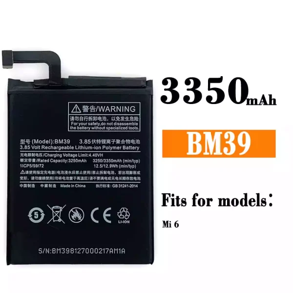 Original new battery BM39 for Xiaomi Mi 6