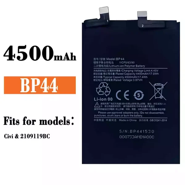 Original new battery BP44 for Xiaomi Civi