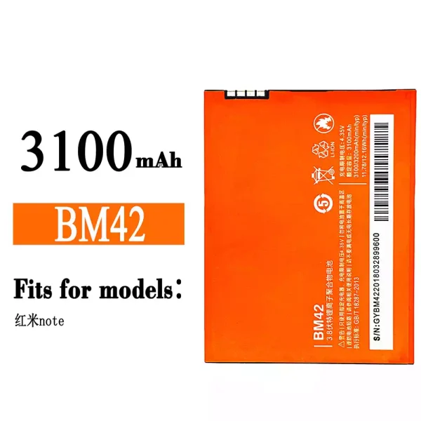 Original new battery BM42 for Xiaomi Redmi Note