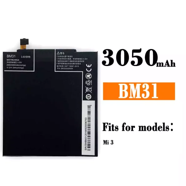 Original new battery BM31 for Xiaomi mi 3