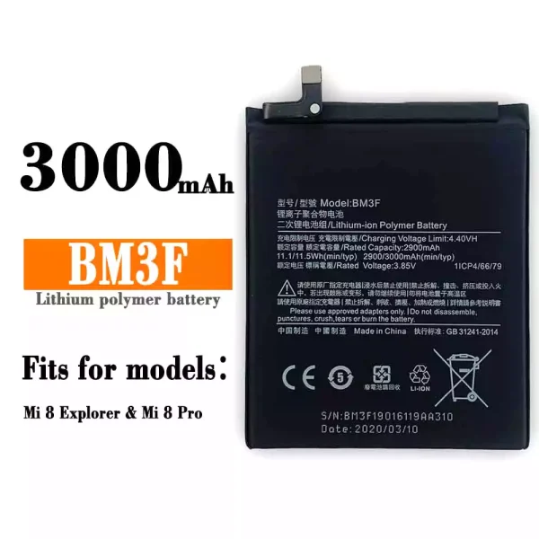 Original new battery BM3F for Xiaomi Mi 8 Explorer / Mi 8 Pro