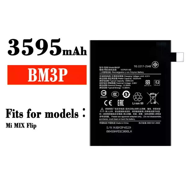 Original new battery BM3P for Xiaomi Mi MIX Flip