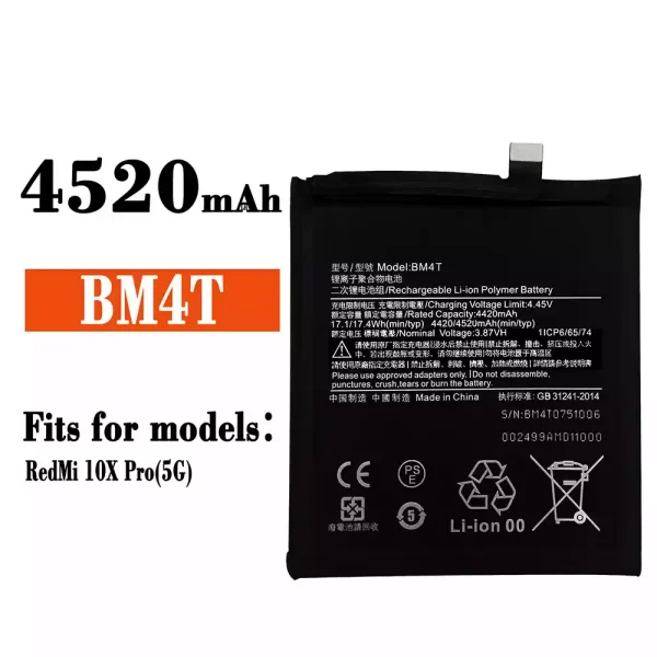 Original new battery BM4T for Xiaomi Redmi 10X Pro