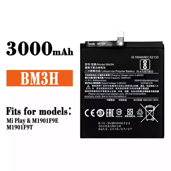 Original new battery BM3H for Xiaomi Mi Play