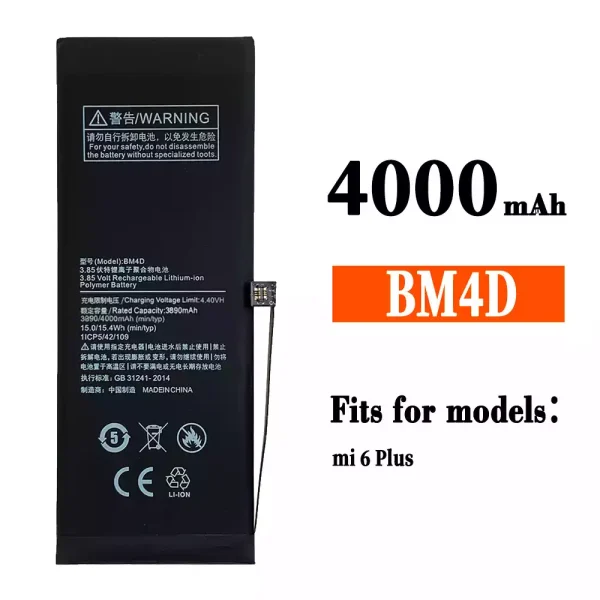 Original new battery BM4D for Xiaomi Mi 6 plus