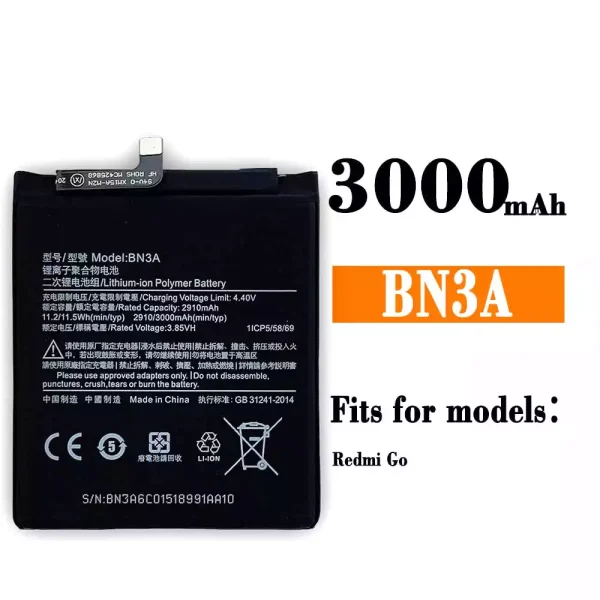Original new battery BN3A for Xiaomi Redmi GO