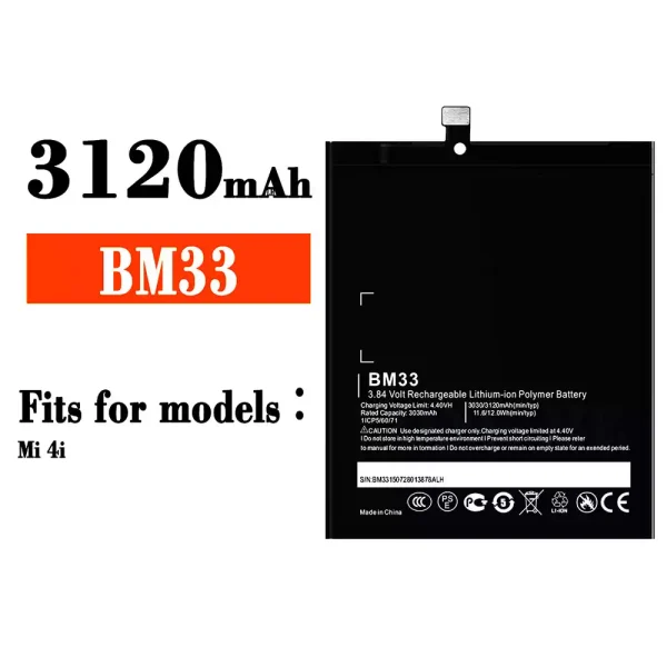 Original new battery BM33 for Xiaomi Mi 4i