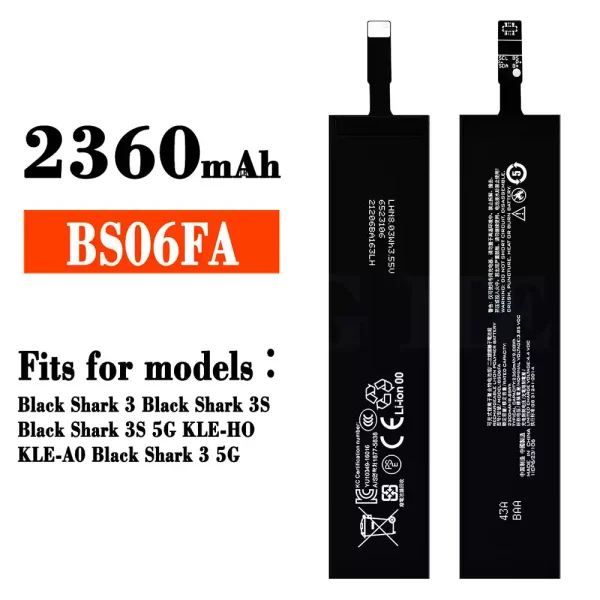 Original new battery BS06FA for xiaomi Black Shark 3 / Black Shark 3S