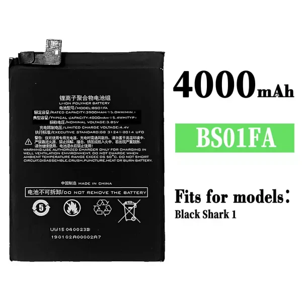 Original new battery BS01FA for Xiaomi Black Shark 1