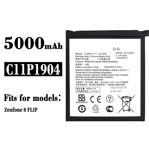 Original new battery C11P1904 for Asus Zenfone 8 FLIP
