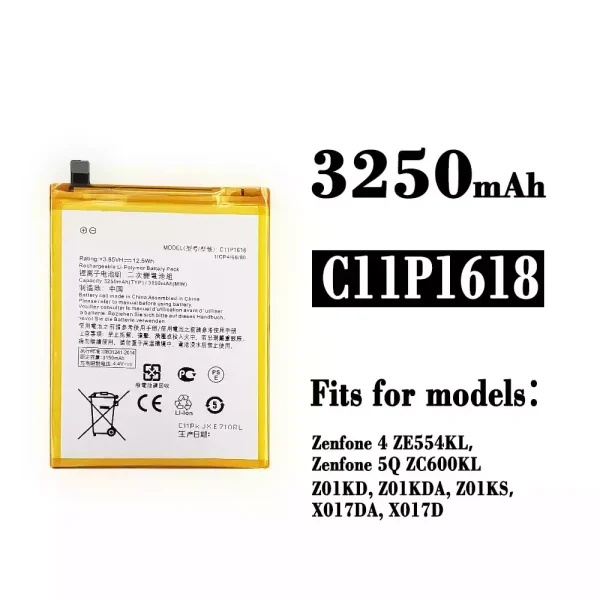 Original new battery C11P1618 for Asus Zenfone 4 / Zenfone 5Q