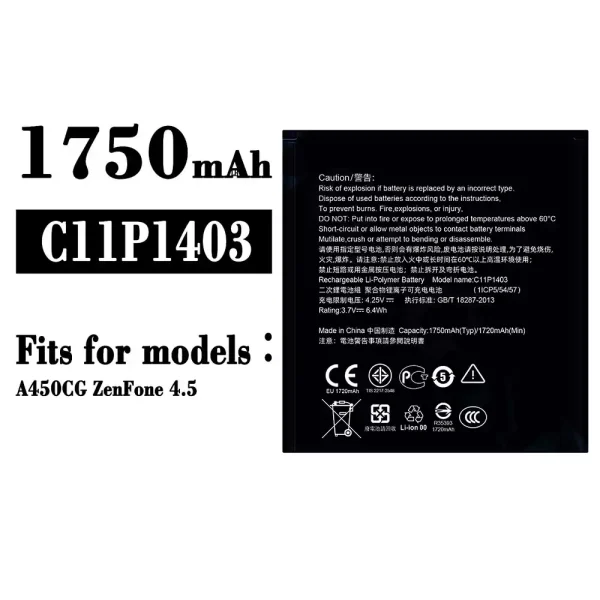 Original new battery C11P1403 for Asus ZenFone 4.5