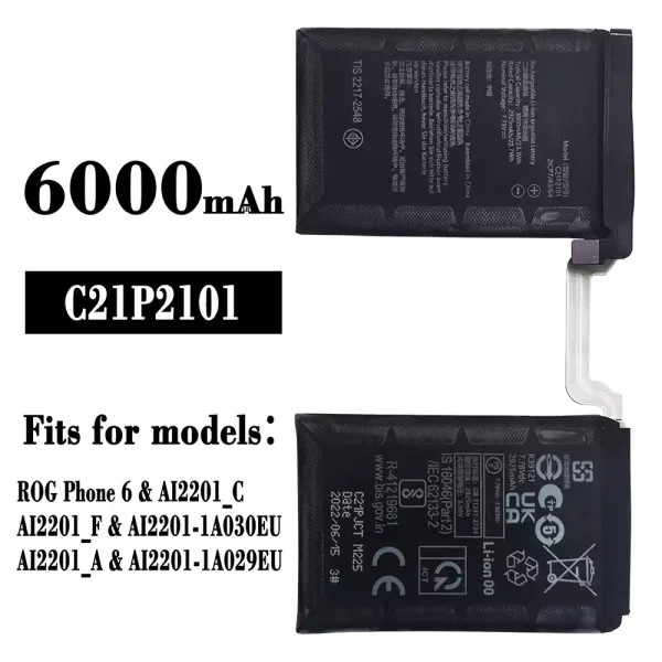 Original new battery C21P2101 for Asus ROG Phone 6