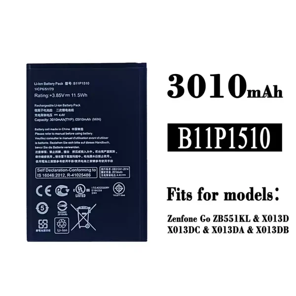Original new battery B11P1510 for Asus Zenfone Go ZB551KL