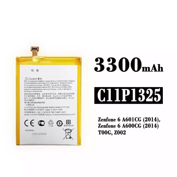 Original new battery C11P1325 for Asus Zenfone 6 A601CG (2014) /A600CG (2014)