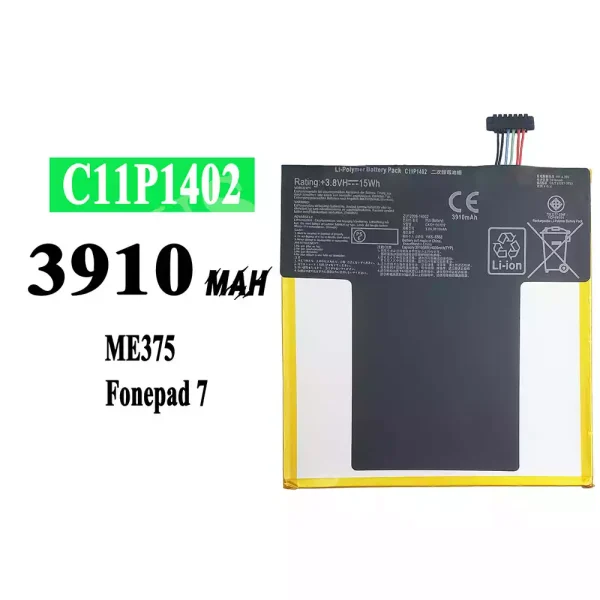 Original new battery C11P1402 for Asus Fone Pad 7