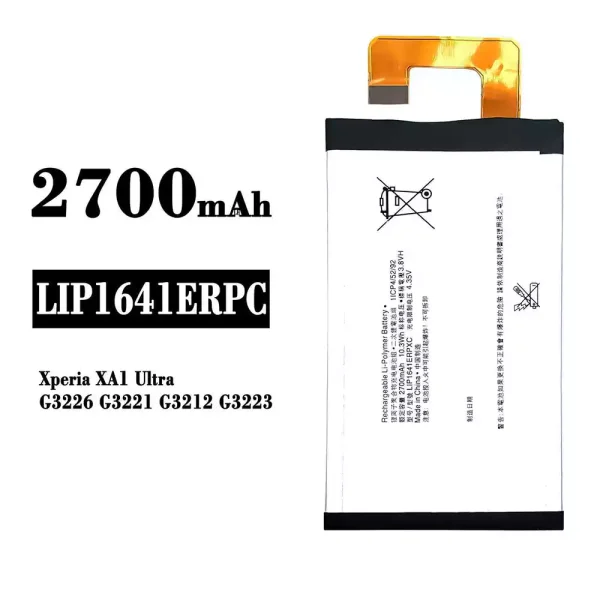 Original new battery LIP1641ERPXC for Sony Xperia XA1 Ultra