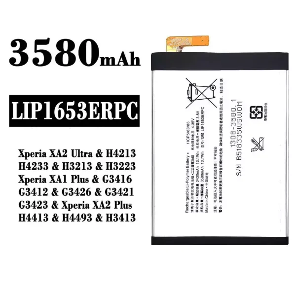 Original new battery LIP1653ERP for Sony Xperia XA2 Ultra / Xperia XA1 Plus / Xperia XA2 Plus