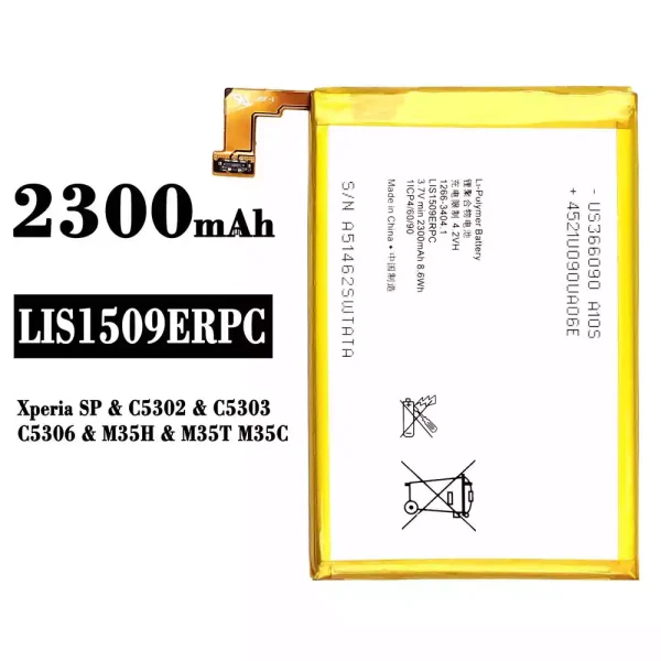Original new battery LIS1509ERPC for Sony Xperia SP / C5302 / C5303 / C5306 / M35H / M35T / M35C