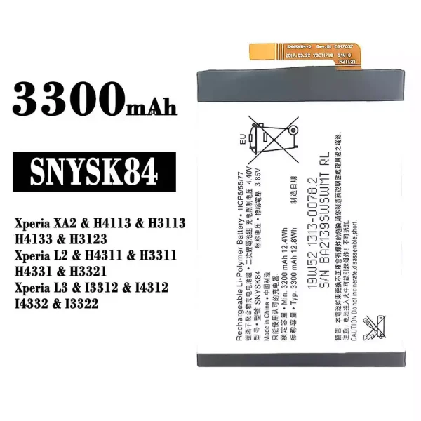 Original new battery SNYSK84 for Sony Xperia XA2 /Xperia L2 / Xperia L3