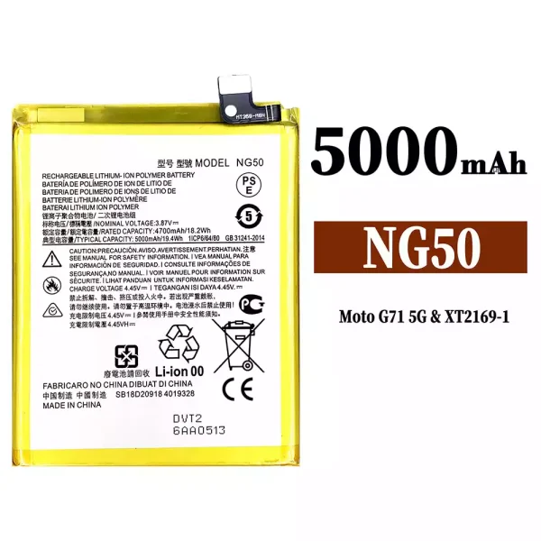 Original new battery NG50 for Motorola Moto G62 / G71