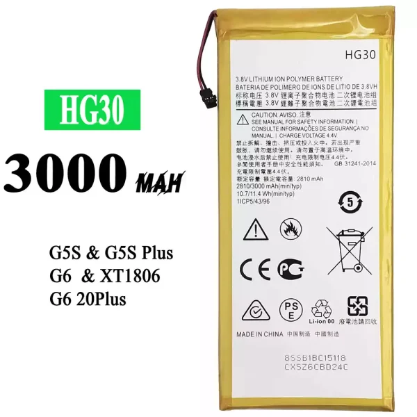 Original new battery HG30 for Motorola Moto G5S / G5S Plus / G6