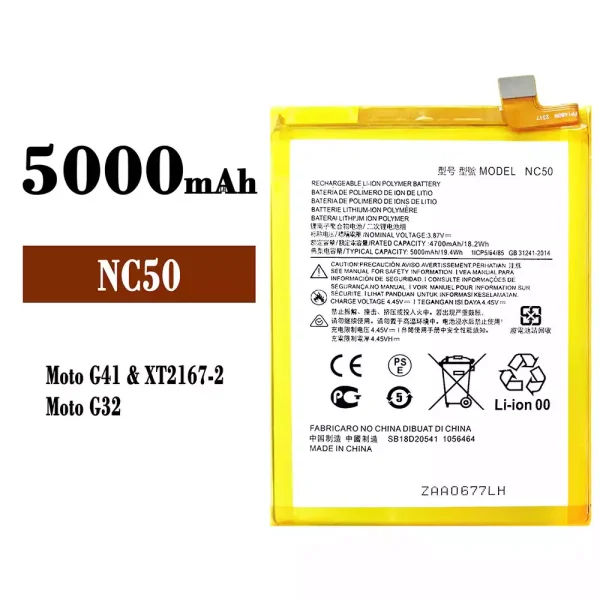 Original new battery NC50 for Motorola Moto G41 / G32