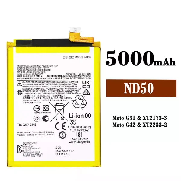 Original new battery ND50 for Motorola Moto G31 Moto G42
