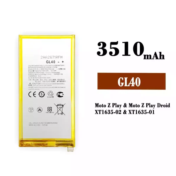 Original new battery GL40 for Motorola Moto Z Play / Moto Z Play Droid