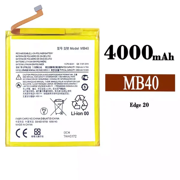 Original new battery MB40 for Motorola Edge 20