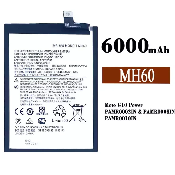 Original new battery MH60 for Motorola Moto G10 power