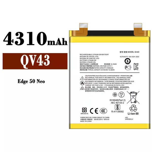 Original new battery QV43 for Motorola Edge 50 Neo