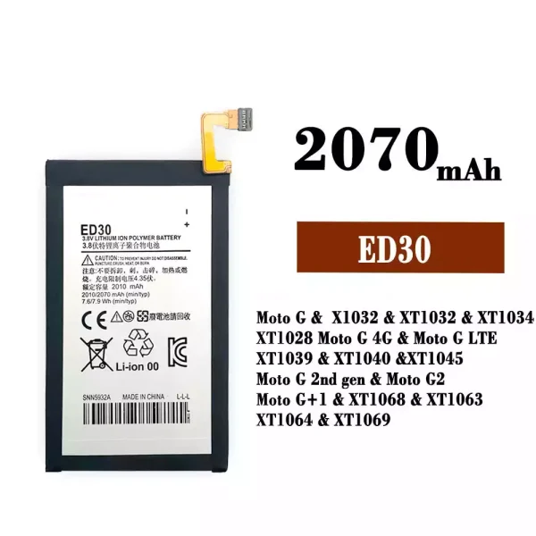 Original new battery ED30 for Motorola Moto G / Moto G 4G / Moto G LTE / Moto G 2nd gen / Moto G2