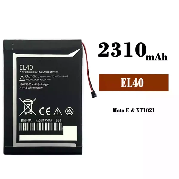 Original new battery EL40 for Motorola Moto E / XT1021