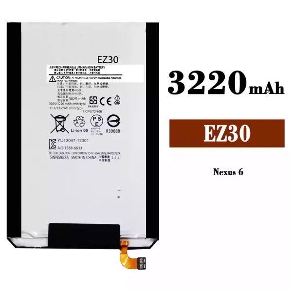Original new battery EZ30 for Motorola Nexus 6