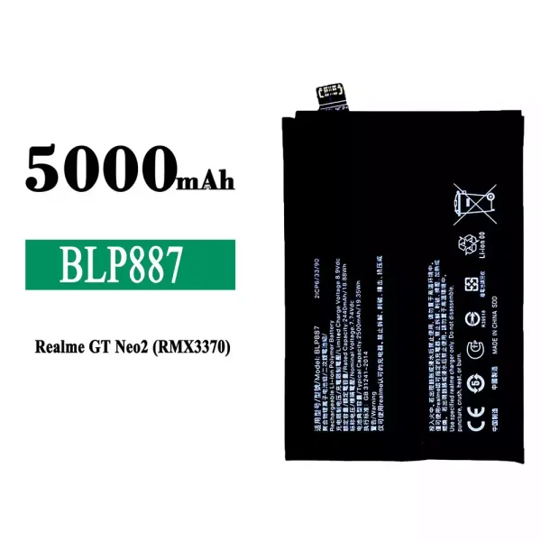 Original new battery BLP887 for OPPO Realme GT Neo 2 5G / GT 2 Pro / GT Neo 3 5G