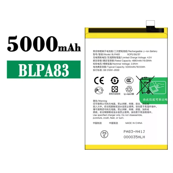 Original new battery BLPA83 for OPPO Realme C63