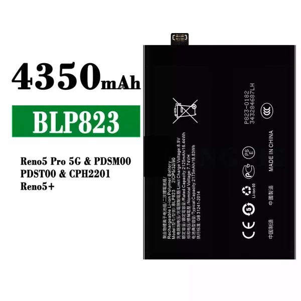 Original new battery BLP823 for OPPO Reno 5 Pro 5G / Reno 5+