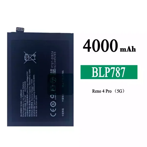 Original new battery BLP787 for OPPO Reno 4 Pro 5G