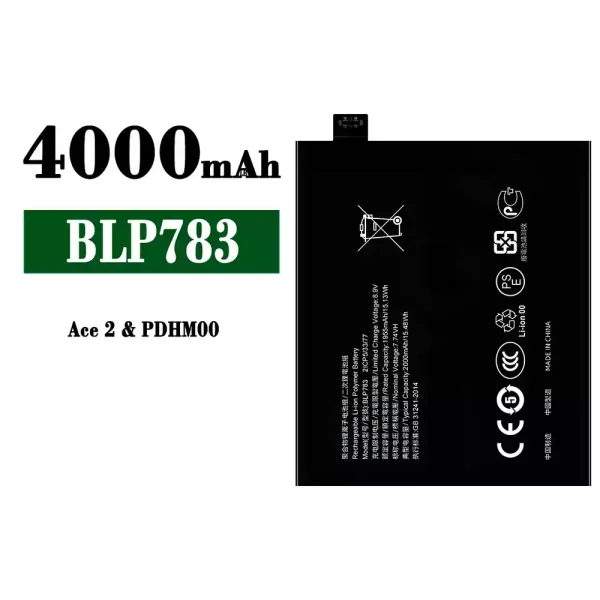 Original new battery BLP783 for OPPO Ace 2