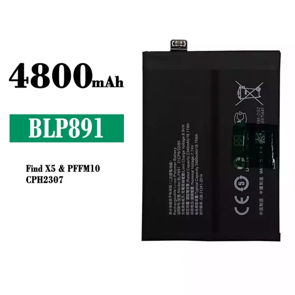 Original new battery BLP891 for OPPO Find X5