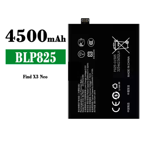Original new battery BLP825 for OPPO Find X3 Neo / Reno 6 Pro 5G / Reno 5 pro+