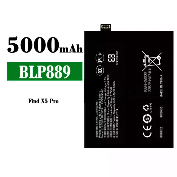 Original new battery BLP889 for OPPO Find X5 Pro