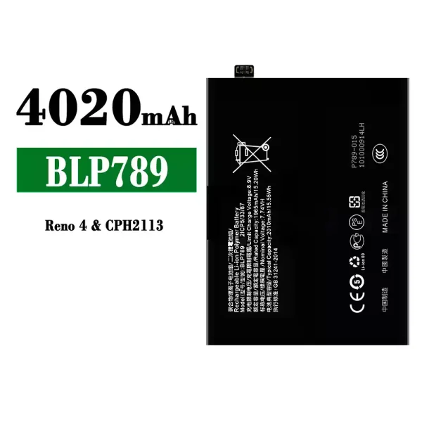 Original new battery BLP789 for OPPO Reno 4 5G